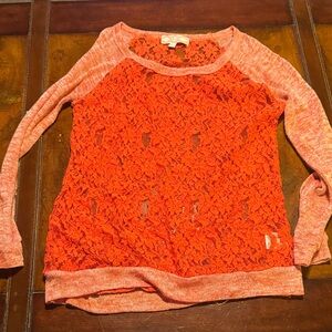 Pink Rose Vibrant Lace Top